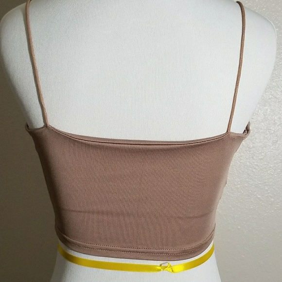 💮Khaki Crop Top - Picture 4 of 6